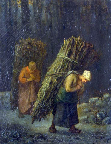  Jean-Francois Millet Peasant-Girls with Brushwood - Hand Painted Oil Painting