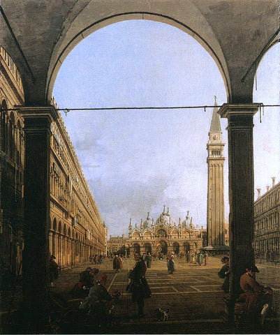  Canaletto Piazza San Marco, Looking East - Hand Painted Oil Painting