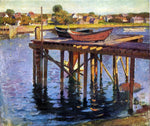  Frank Duveneck A Pier at Gloucester - Hand Painted Oil Painting