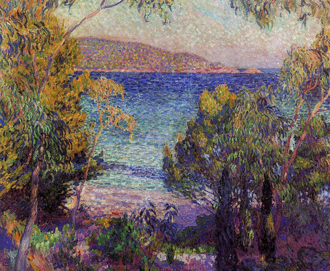  Theo Van Rysselberghe Pines and Eucalyptus at Cavelieri - Hand Painted Oil Painting