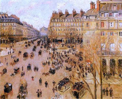  Camille Pissarro Place du Thretre Francais: Sun Effect - Hand Painted Oil Painting