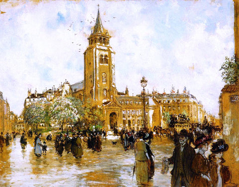  Jean-Francois Raffaelli Place Saint-Germain-des-Pres - Hand Painted Oil Painting
