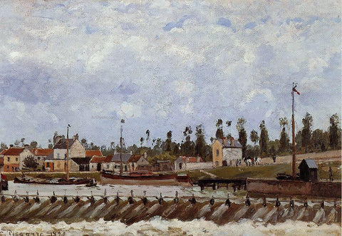  Camille Pissarro Pontoise Dam - Hand Painted Oil Painting