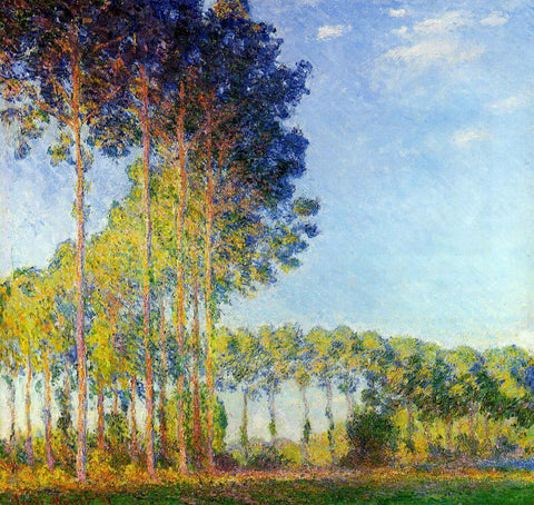  Claude Oscar Monet Poplars on the Banks of the River Epte, Seen from the Marsh - Hand Painted Oil Painting