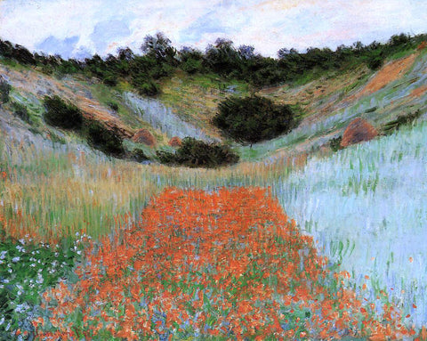  Claude Oscar Monet A Poppy Field in a Hollow near Giverny - Hand Painted Oil Painting