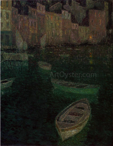  Henri Le Sidaner Port in Full Moon - Hand Painted Oil Painting