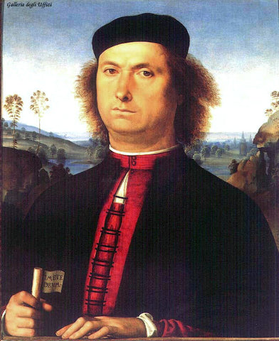  Pietro Perugino Portrait of Francesco delle Opere - Hand Painted Oil Painting