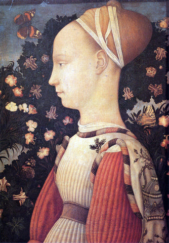  Antonio Pisanello Portrait of Ginervra D'Este - Hand Painted Oil Painting
