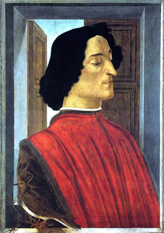  Sandro Botticelli Portrait of Giuliano de' Medici - Hand Painted Oil Painting