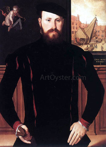  Pieter Pourbus Portrait of Jan van Eyewerve - Hand Painted Oil Painting