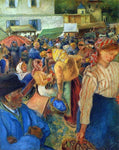  Camille Pissarro Poultry Market, Pontoise - Hand Painted Oil Painting