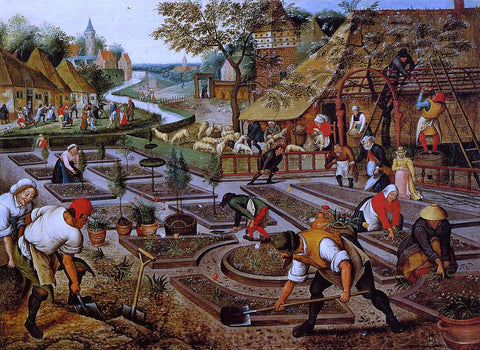  The Younger Pieter Bruegel Preparation of the Flower Beds - Hand Painted Oil Painting
