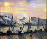  Camille Pissarro Quay in Rouen: Sunset - Hand Painted Oil Painting