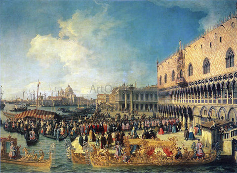  Canaletto Reception of the Imperial Ambassador at the Doge's Palace - Hand Painted Oil Painting