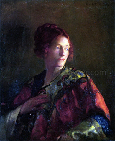  Joseph DeCamp Red and Gold (also known as Portrait of Miss Pearson) - Hand Painted Oil Painting