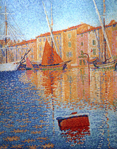  Paul Signac Red Buoy (also known as Harbour at Saint Tropez) - Hand Painted Oil Painting