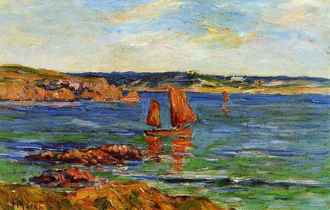  Henri Moret Red Rocks - Hand Painted Oil Painting
