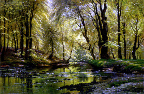  Johannes Boesen Reflections In A Stream - Hand Painted Oil Painting