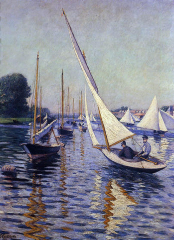  Gustave Caillebotte Regatta at Argenteuil - Hand Painted Oil Painting
