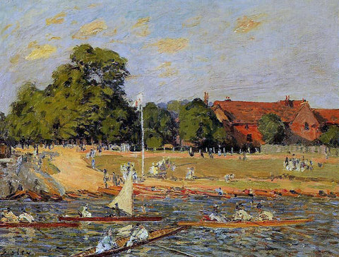  Alfred Sisley A Regatta at Hampton Court - Hand Painted Oil Painting