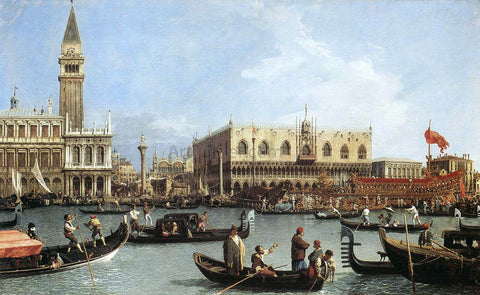  Canaletto A Return of the Bucentaurn to the Molo on Ascension Day - Hand Painted Oil Painting