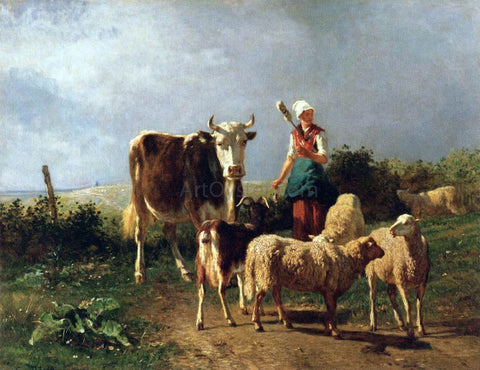  Constant Troyon A Return of the Herd - Hand Painted Oil Painting