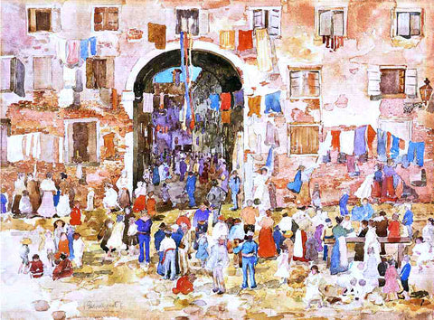  Maurice Prendergast Riva Degli Schiavoni - Hand Painted Oil Painting