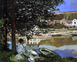  Claude Oscar Monet A River Scene at Bennecourt - Hand Painted Oil Painting