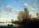  Salomon Van Ruysdael River View near Deventer - Hand Painted Oil Painting