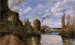  Camille Pissarro Riverbanks in Pontoise - Hand Painted Oil Painting
