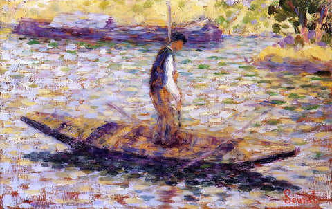  Georges Seurat Riverman (also known as Fisherman) - Hand Painted Oil Painting