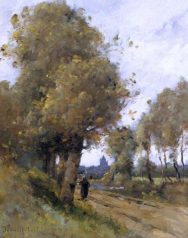  Paul Desire Trouillebert Road by the Side of the River Morbihan - Hand Painted Oil Painting
