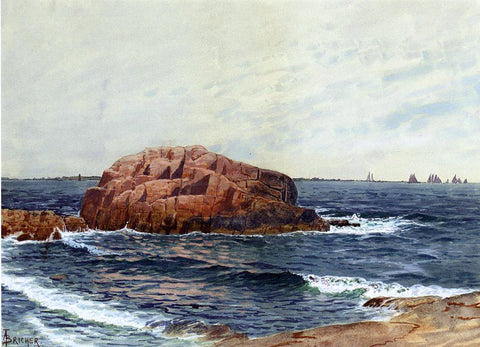  Alfred Thompson Bricher Rocks near the Coast - Hand Painted Oil Painting