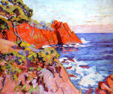  Armand Guillaumin Rocks on the Coast at Agay - Hand Painted Oil Painting
