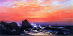  Francis A Silva Rocky Coast - Hand Painted Oil Painting