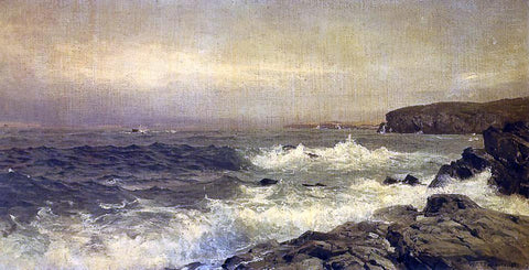  William Trost Richards Rocky Sea Coast - Hand Painted Oil Painting