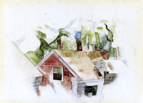  Charles Demuth Rooftops - Hand Painted Oil Painting