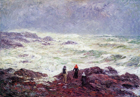  Henri Moret Rough Weather at Raguenez, near Pont Aven - Hand Painted Oil Painting