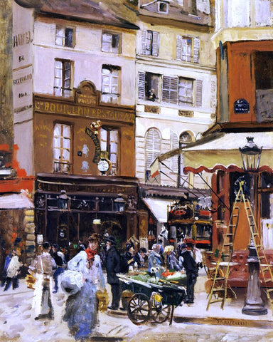  Jean-Francois Raffaelli Rue de Montmartre - Hand Painted Oil Painting