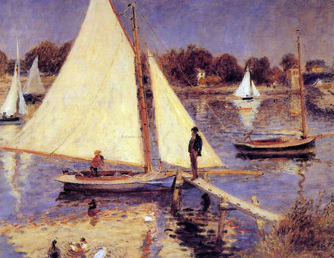  Pierre Auguste Renoir A Sailboat at Argenteuil - Hand Painted Oil Painting