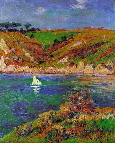  Henri Moret Sailboats in Brittany - Hand Painted Oil Painting