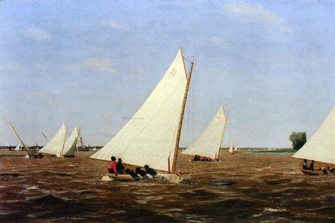  Thomas Eakins Sailboats Racing on the Delaware - Hand Painted Oil Painting