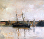  John Twachtman Sailing Boats, Dieppe Harbor - Hand Painted Oil Painting
