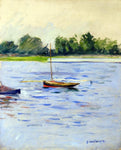  Gustave Caillebotte Sailing Boats on the Seine at Argenteuil - Hand Painted Oil Painting
