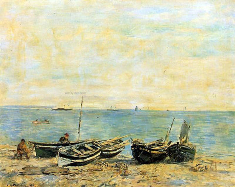  Eugene-Louis Boudin Sainte-Adresse, the Shore - Hand Painted Oil Painting