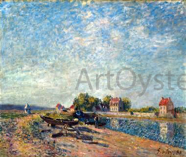  Alfred Sisley Saint-Mammes, Loing Canal - Hand Painted Oil Painting