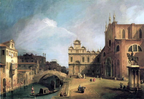  Canaletto Santi Giovanni e Paolo and the Scuola di San Marco - Hand Painted Oil Painting