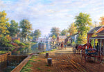 Edward Lamson Henry Scene Along Delaware and Hudson Canal - Hand Painted Oil Painting
