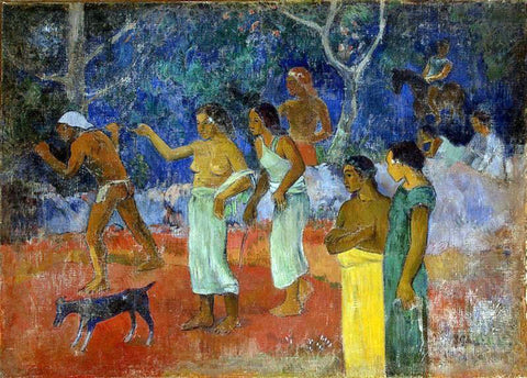  Paul Gauguin Scenes from Tahitian Live - Hand Painted Oil Painting