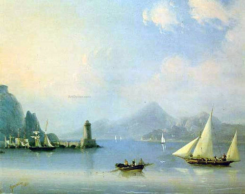  Ivan Constantinovich Aivazovsky Sea channel with lighthouse - Hand Painted Oil Painting